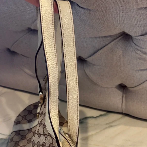 AUTHENTIC Gucci Signature Brown and Cream Tote - Picture 13 of 16